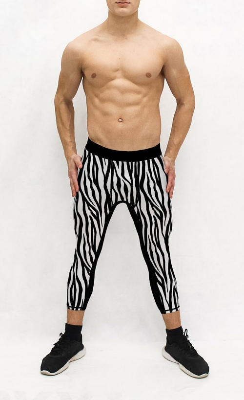 Zebra Print Men’s Pocket Tights