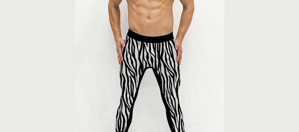 zebra leggings for men